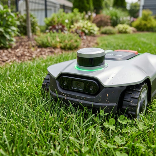 Featured feature 2: I215 8.6 In. Robot Lawn Mower (1/2 Acre) Lidar + Vision, Auto Mapping, App Control, Multi-Zone, AI Obstacle Avoidance